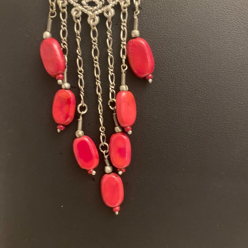 Elegant Dark Red Chandelier Earrings